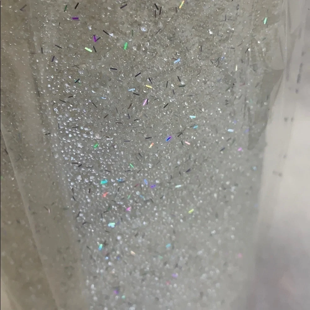 Pottery Barn 4”x8” glittery Sparkle Beaded Candle